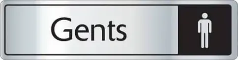 Gents Toilet Sign - Metal Door Signs