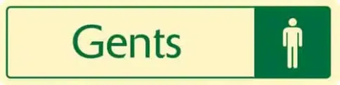 Gents Toilet Sign - Metal Door Signs