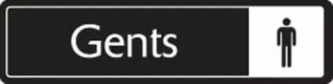 Gents Toilet Sign - Metal Door Signs