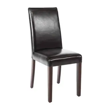 Bolero Faux Leather Dining Chair Black (Pack of 2)