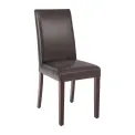 Bolero Faux Leather Dining Chairs Dark Brown (Pack of 2) - Image 1