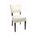 Bolero Chunky Faux Leather Chairs Cream (Pack of 2) - Image 1