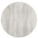 Werzalit Pre-drilled Round Table Top Ponderosa White 600mm - Image 1