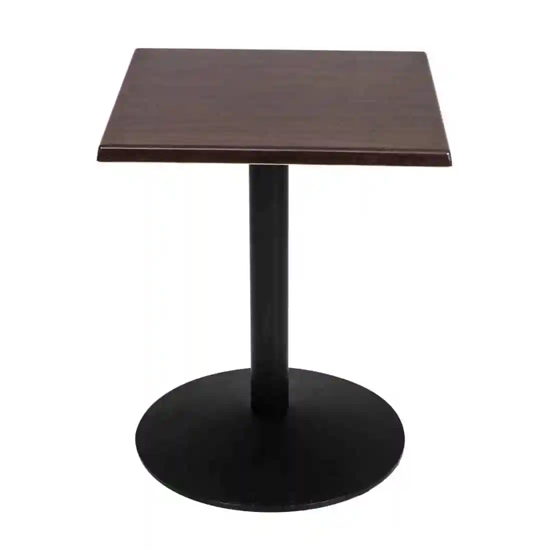 Bolero Pre-drilled Square Tabletop Dark Brown 600mm - Image 6