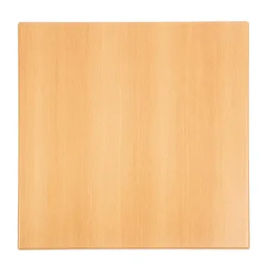 Bolero Pre-drilled Square Tabletop Beech Effect 700mm