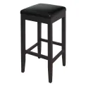 Bolero Faux Leather High Bar Stools Black (Pack of 2) - Image 1