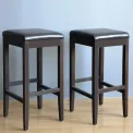 Bolero Faux Leather High Bar Stools Black (Pack of 2) - Image 2