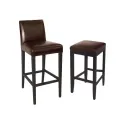 Bolero Faux Leather High Bar Stool Brown (Single) - Image 7