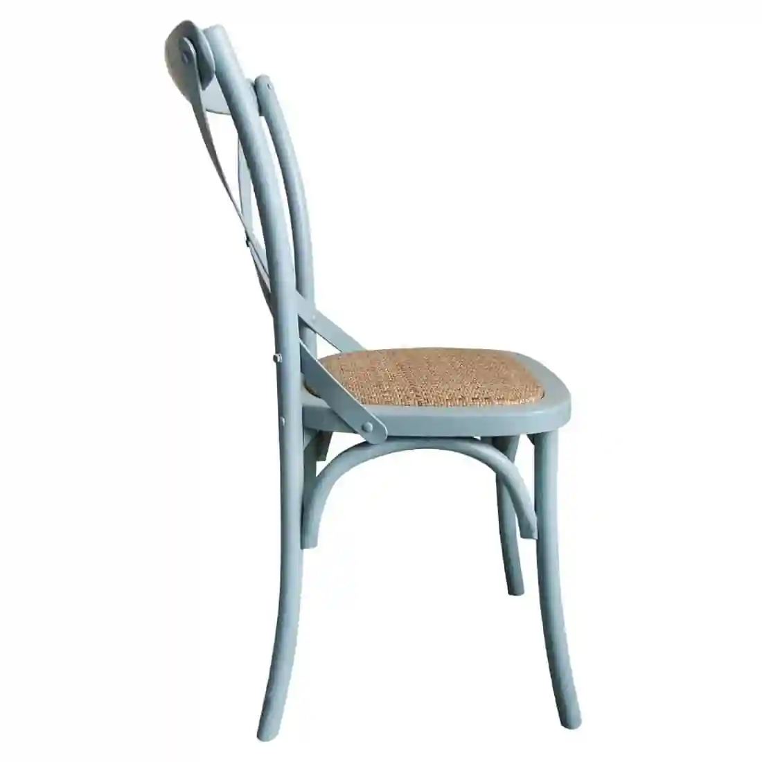 Bolero Blue Bentwood Chairs with Metal Cross Backrest (Pack of 2) - Image 4