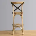 Bolero Wooden Barstool with Backrest - Image 3