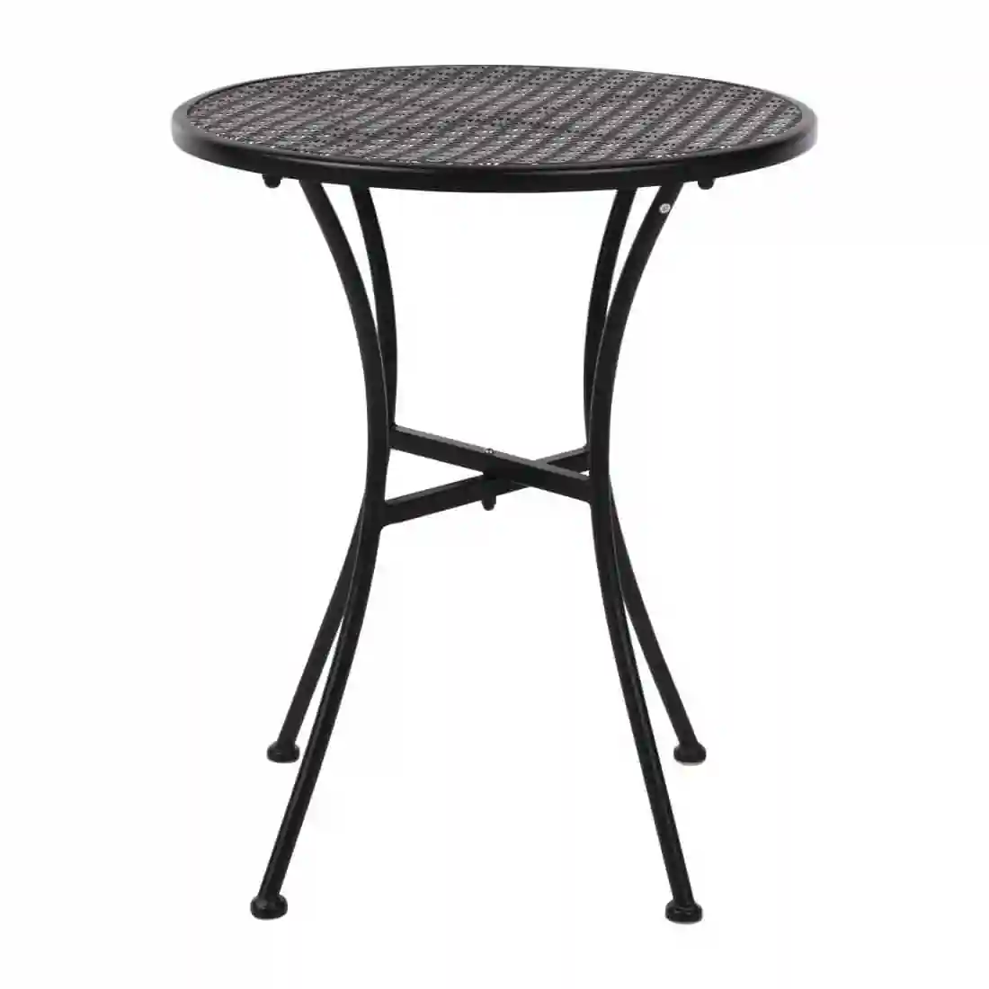 Bolero Black Steel Patterned Round Bistro Table Black 600mm - Image 5