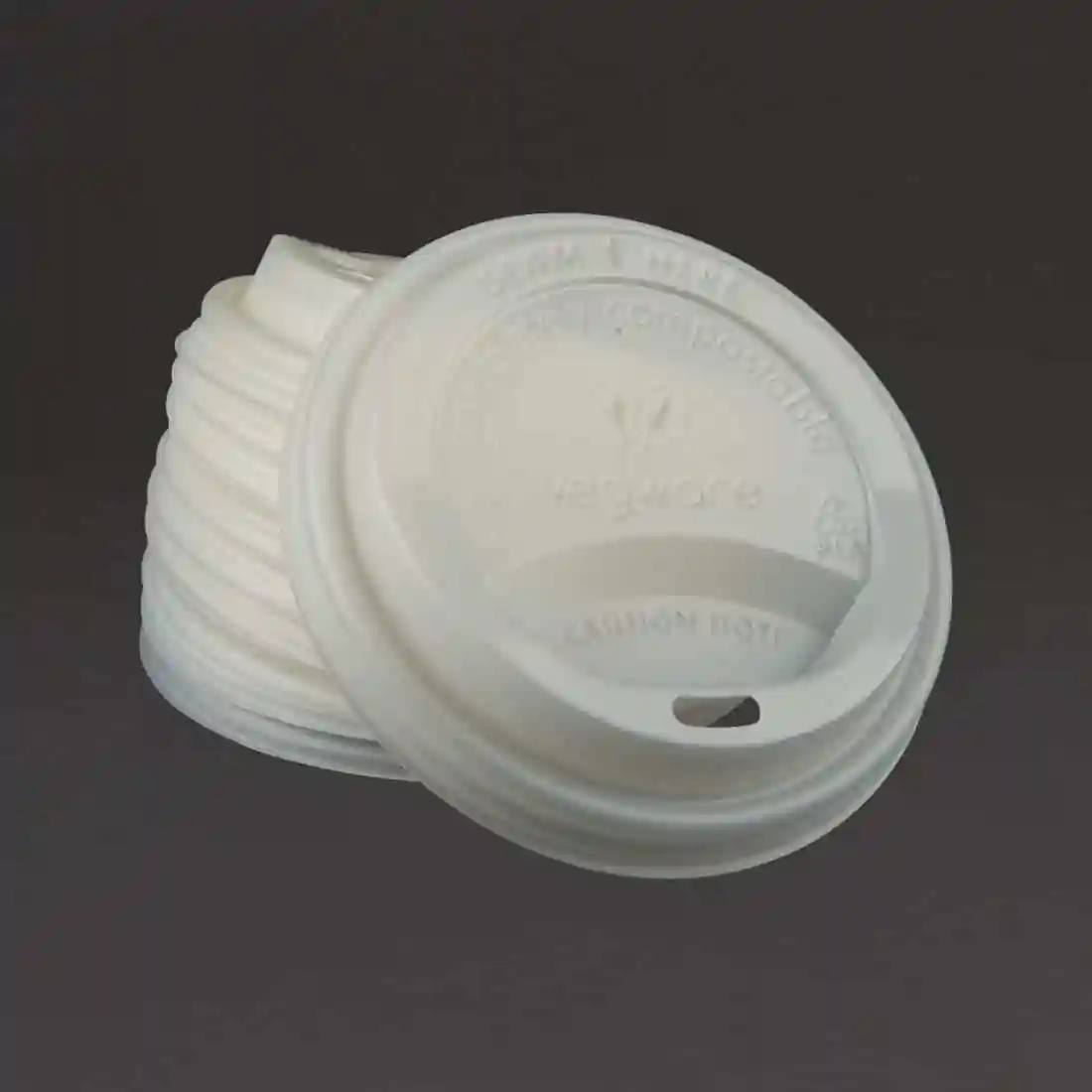 Vegware Compostable Coffee Cup Lids 340ml / 12oz and 455ml / 16oz (Pack of 1000) - Image 4
