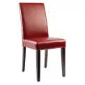 Bolero Faux Leather Dining Chairs Red (Pack of 2) - Image 1