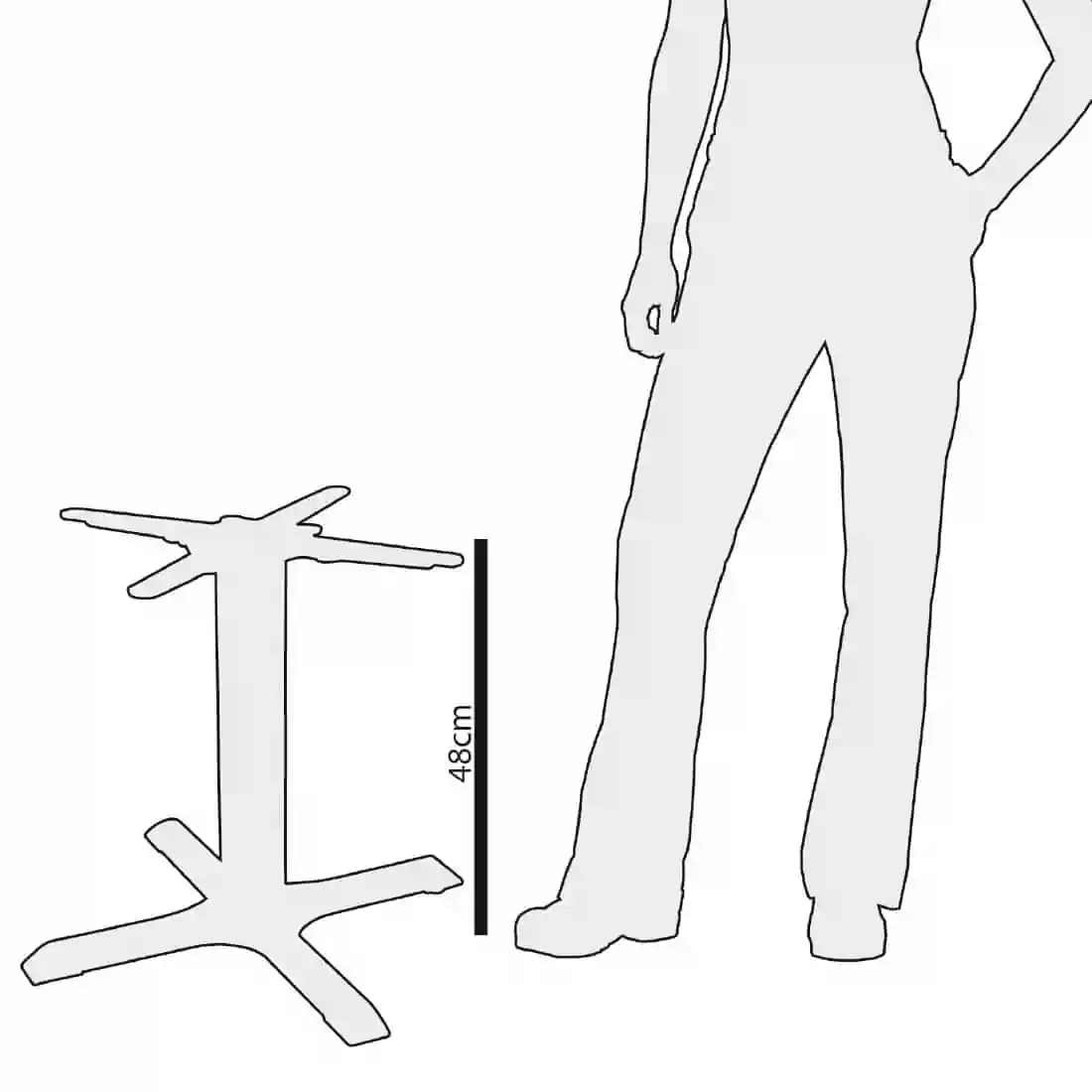 Bolero Cast Iron Coffee Height Table Base - Image 7