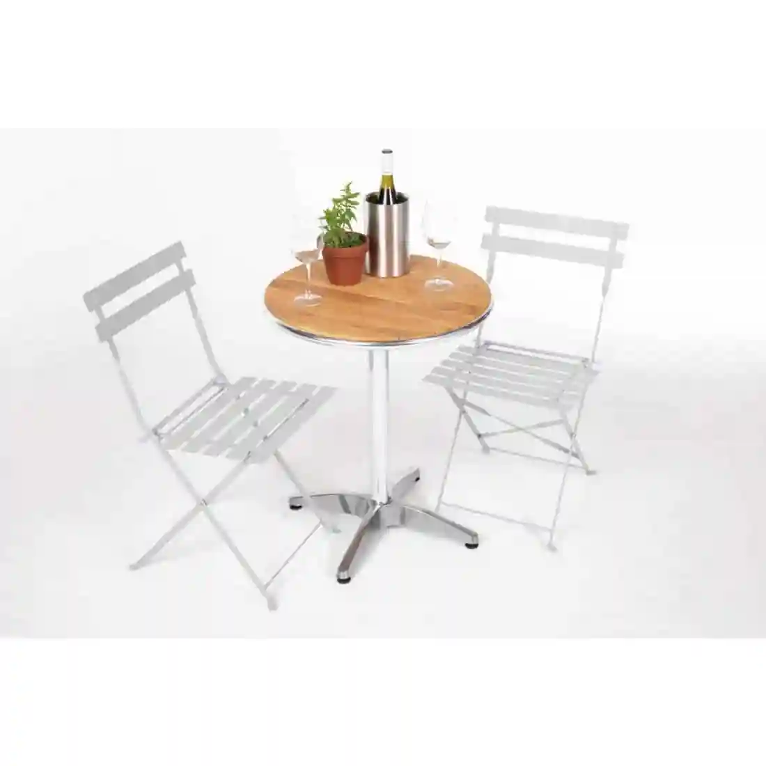 Bolero Perth Grey Pavement Style Steel Folding Chairs (Pack of 2) - Image 8