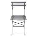 Bolero Perth Black Pavement Style Steel Folding Chairs (Pack of 2) - Image 2
