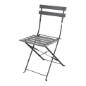 Bolero Perth Black Pavement Style Steel Folding Chairs (Pack of 2) - Image 3