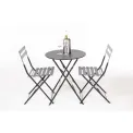 Bolero Perth Black Pavement Style Steel Folding Chairs (Pack of 2) - Image 9