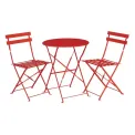 Bolero Perth Red Pavement Style Steel Folding Chairs (Pack 2) - Image 2