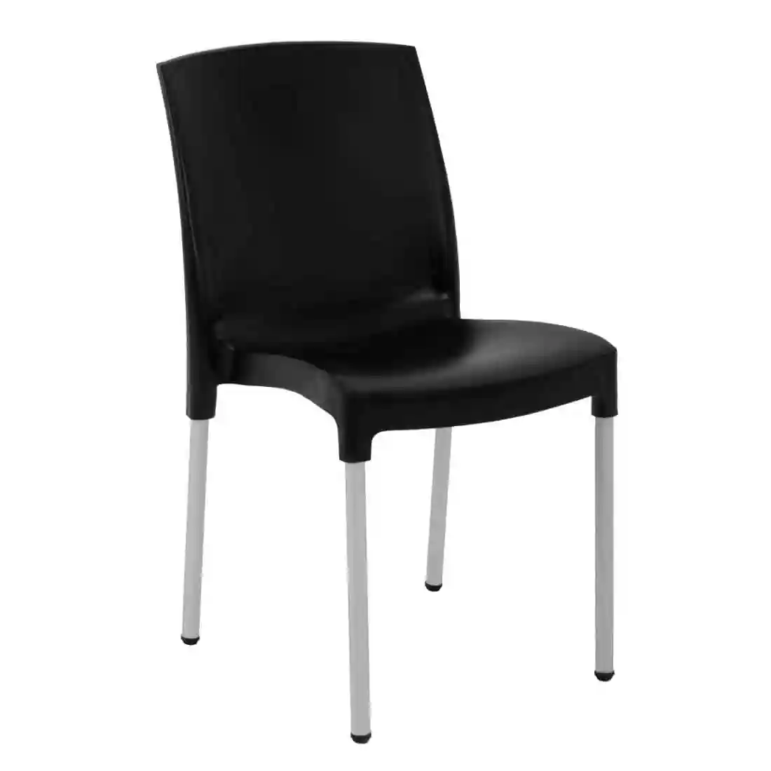 Stacking Bistro Side Chairs Black (Pack of 4) - Image 1
