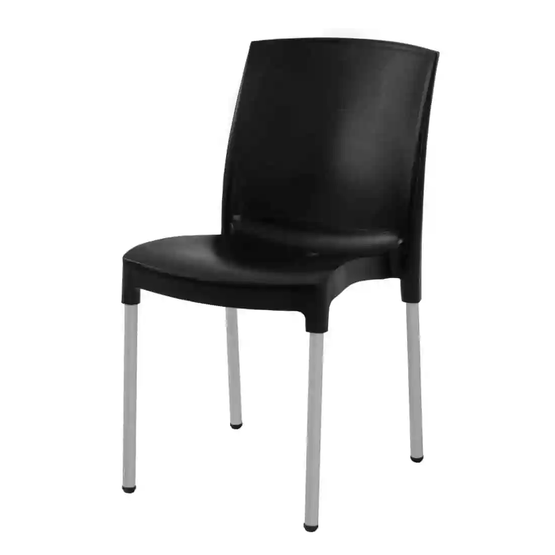 Stacking Bistro Side Chairs Black (Pack of 4) - Image 2