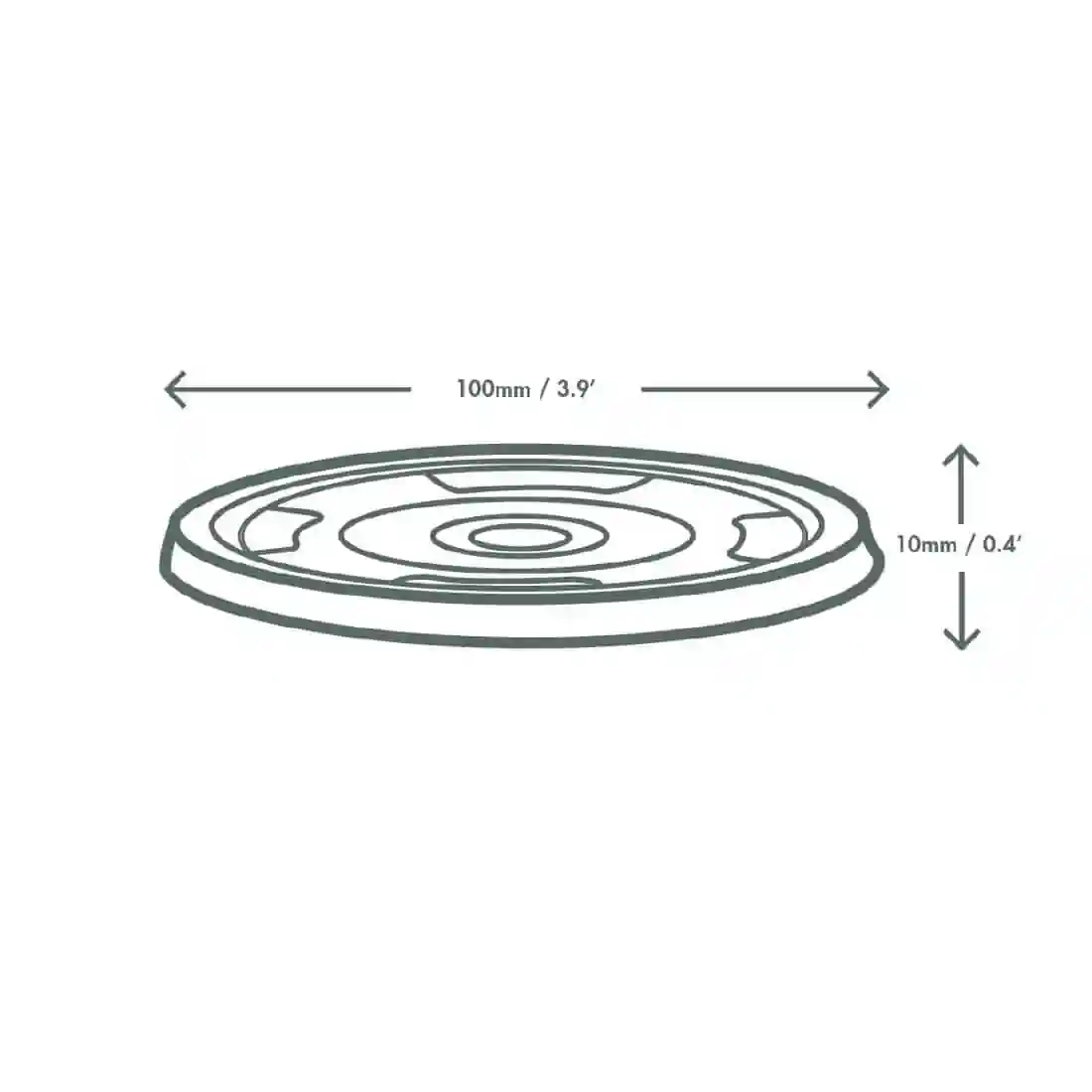 Vegware Compostable Cold Cup Flat Lids 340ml / 12oz and 455ml / 16oz (Pack of 1000) - Image 2