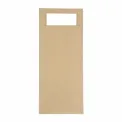 Europochette Brown Cutlery Pouch with White Napkin - Image 1