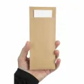 Europochette Brown Cutlery Pouch with White Napkin - Image 3