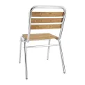 Bolero Aluminium & Ash Bistro Side Chairs (Pack of 4) - Image 3