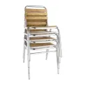 Bolero Aluminium & Ash Bistro Side Chairs (Pack of 4) - Image 4