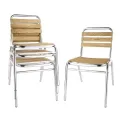 Bolero Aluminium & Ash Bistro Side Chairs (Pack of 4) - Image 5