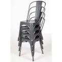 Bolero Bistro Steel Side Chairs Gun Metal Grey (Pack of 4) - Image 7