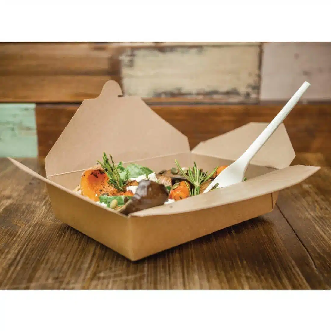 Vegware Compostable Paperboard Food Boxes No.5 1050ml / 37oz (Pack of 150) - Image 11