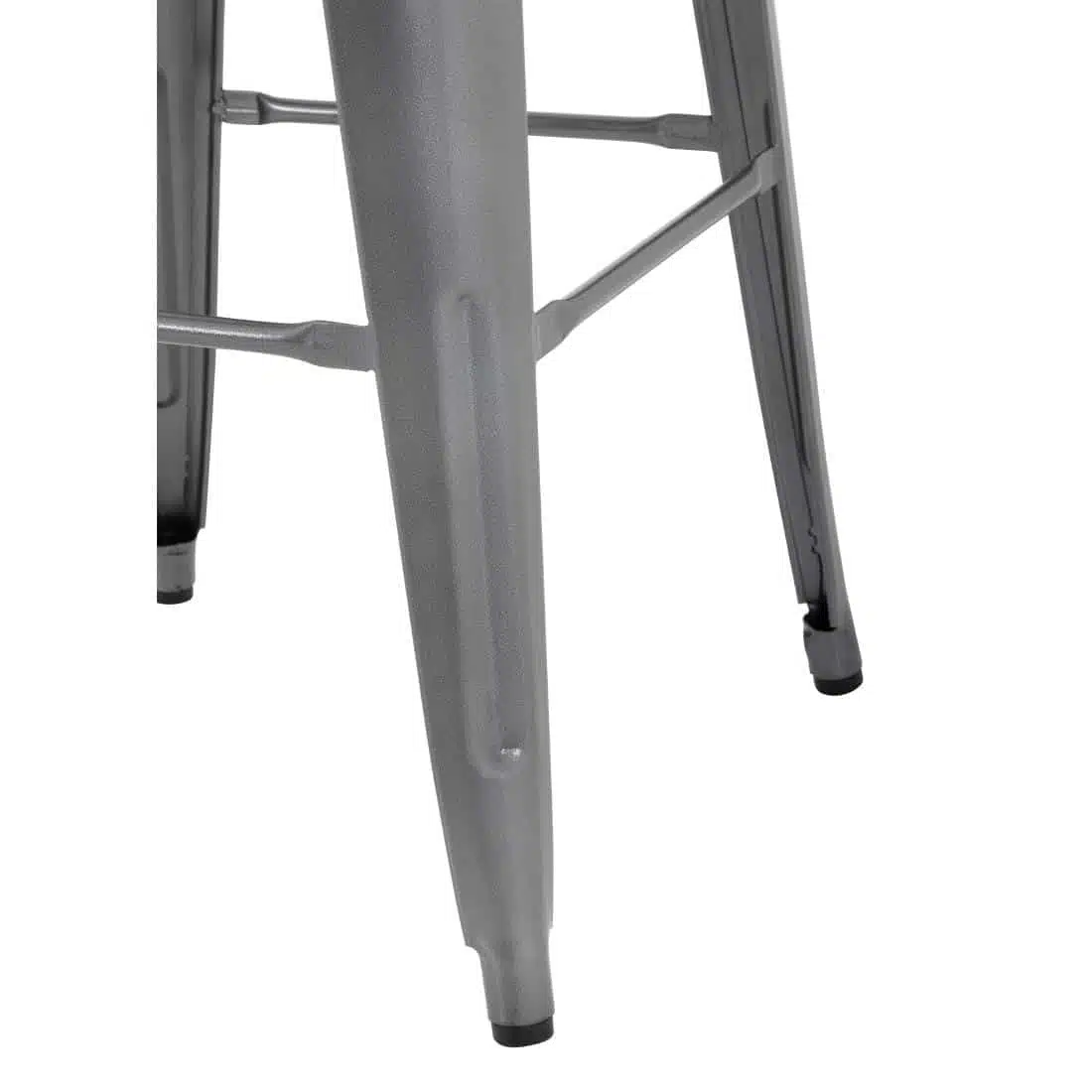 Bolero Bistro High Stools with Wooden Seat Pad Gun Metal (Pack of 4) - Image 5
