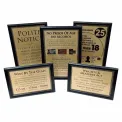 Framed Essential Modern Bar Licensing Sign Pack - Gold - Image 1
