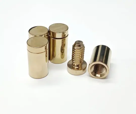 Polished Gold Stand off wall mounts (Pack of 4)