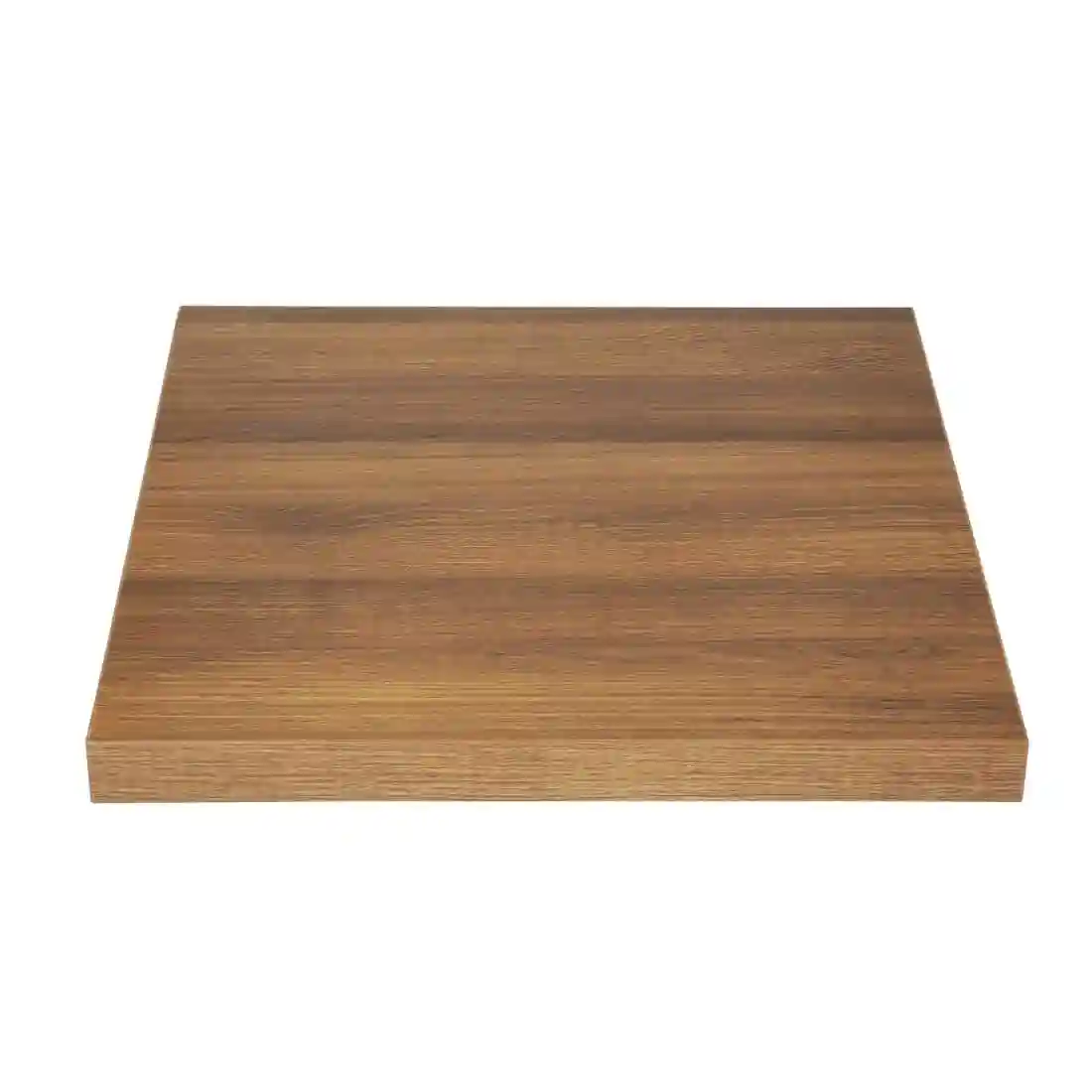 Bolero Pre-drilled Square Tabletop Rustic Oak 700mm - Image 1