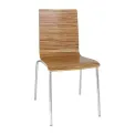 Bolero Square Back Side Chair Zebrano (Pack of 4) - Image 1