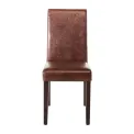 Bolero Faux Leather Dining Chair Antique Brown (Pack of 2) - Image 2