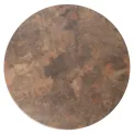 Werzalit Pre-drilled Round Table Top Rust Brown 700mm - Image 1
