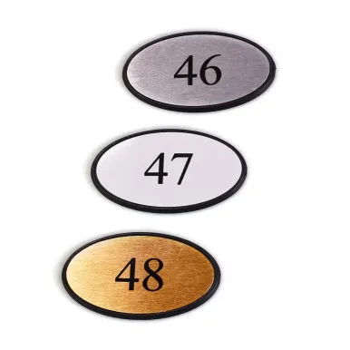 Hotel Door Number - Oval