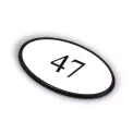 Hotel Door Number - Oval
