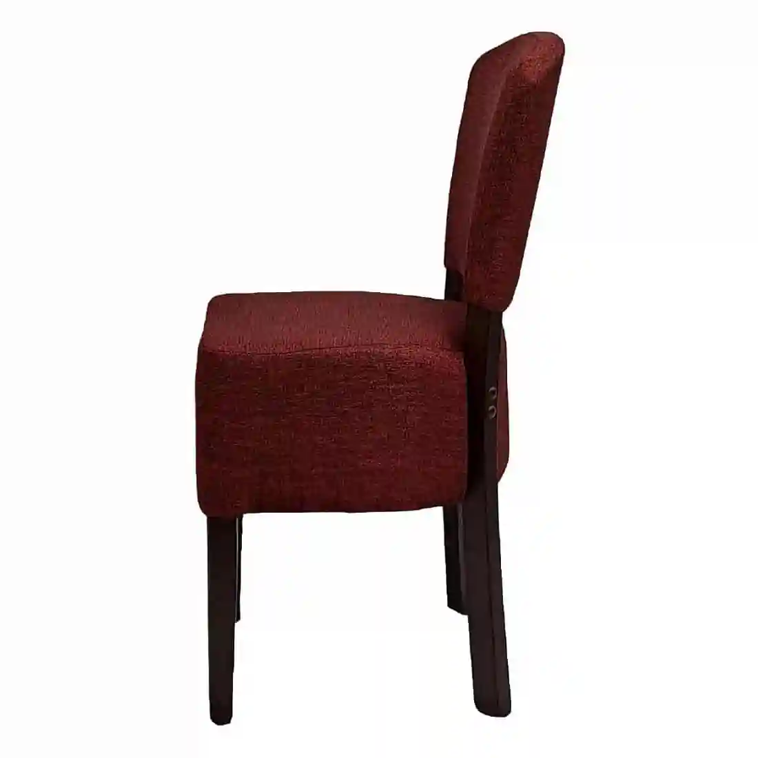 Hanoi Dining Chair In Dark Walnut with Shetland Scarlet Seatpad (Pack of 2) - Image 2