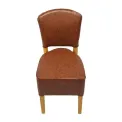 Hanoi Dining Chair In Soft Oak with Bison Vinyl Tan (Pack of 2) - Image 2