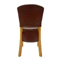 Hanoi Dining Chair In Soft Oak with Bison Vinyl Espresso (Pack of 2) - Image 2