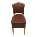 Hanoi Dining Chair In Soft Oak with Bison Vinyl Espresso (Pack of 2) - Image 3