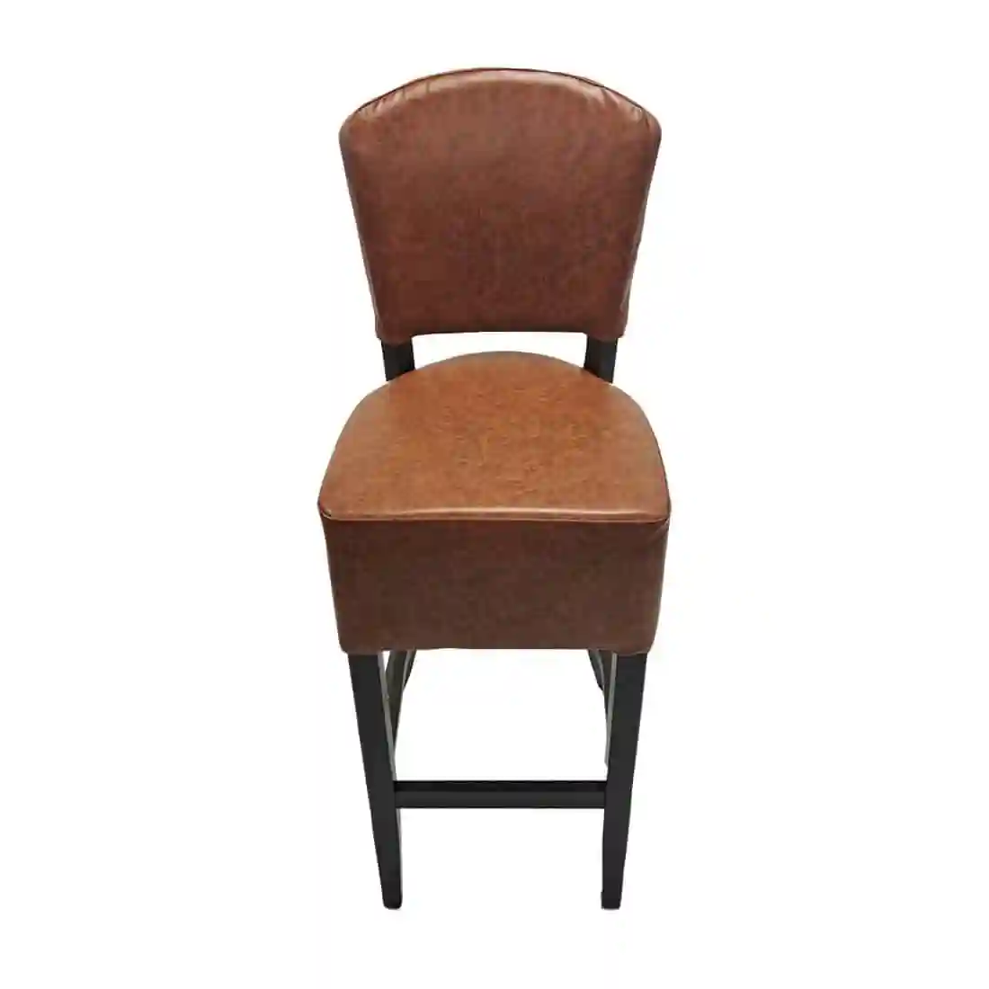 Hanoi Bar Chair in Dark Walnut with Bison Tan Vinyl - Image 2