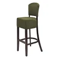 Hanoi Bar Chair in Dark Walnut with Shetland Forest Seatpad - Image 1