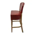Hanoi Bar Chair in Weathered Oak with Bison Bordeaux Vinyl - Image 3