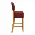 Hanoi Bar Chairs in Soft Oak with Shetland Scarlett Seatpad - Image 3